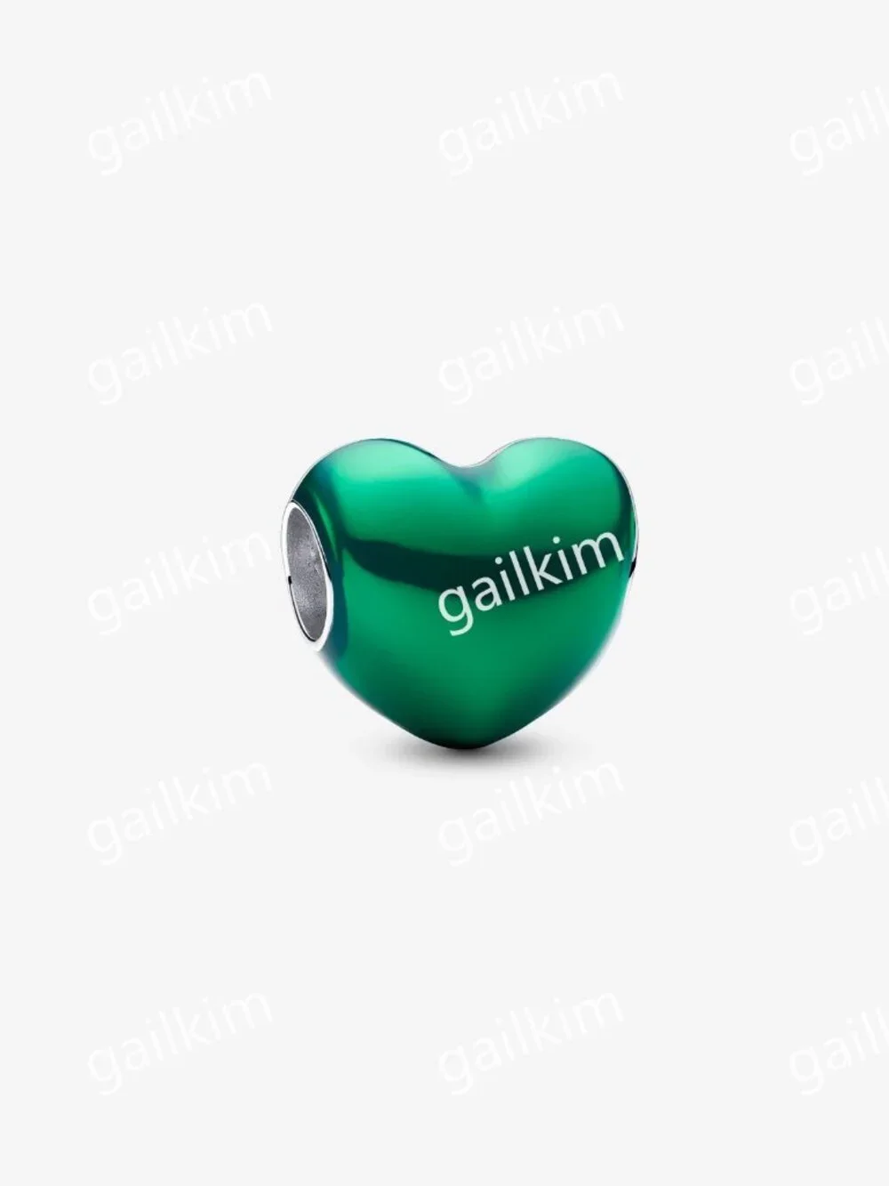 Pandora Metallic Green Heart Charm